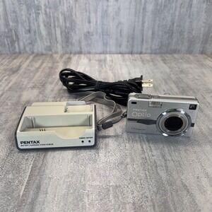 Pentax Optio SV 5.0 Megapixel Digital Camera With Battery Charger No Battery